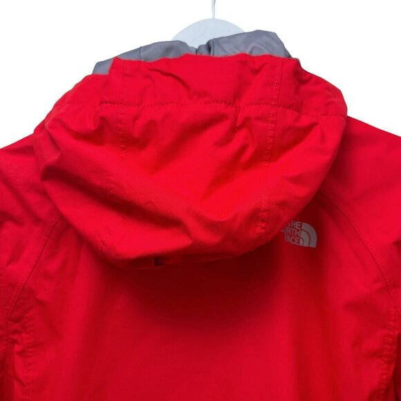 THE NORTH FACE Boys Jacket Large 14/16 Red Hooded Windbreaker Full Zip *TORN - Picture 5 of 16